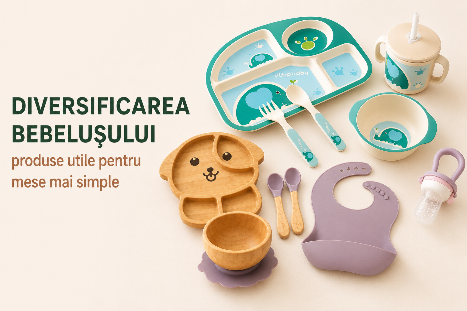 Diversificarea bebelușului: produse utile pentru mese mai simple, mai curate și mai bine organizate