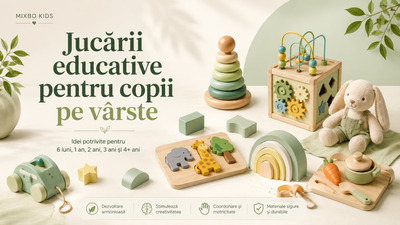 Jucării educative pentru copii pe vârste: selecție Mixbo pentru 6 luni, 1 an, 2 ani, 3 ani și 4+ ani