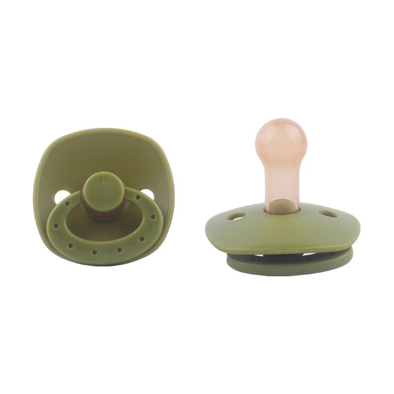 Suzetă silicon și latex pentru bebeluși 0 luni verde Mixbo