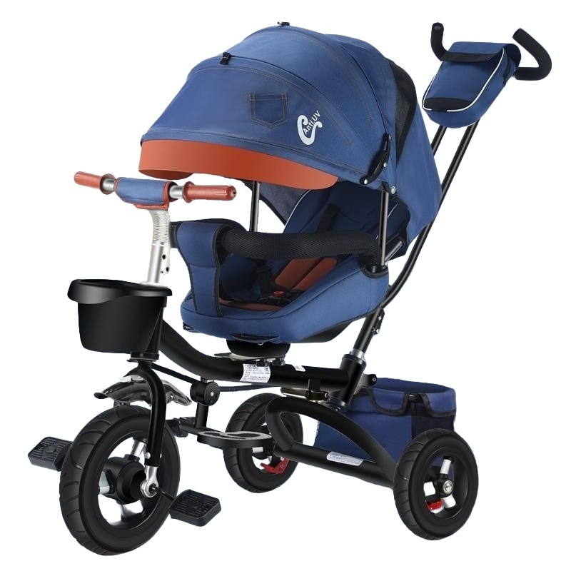 Tricicletă pentru copii cu scaun pivotant la 360 grade, cadou premium de 1 Iunie