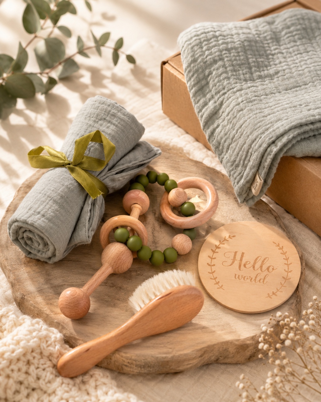 Set cadou nou-născut Baby Albastru Mixbo