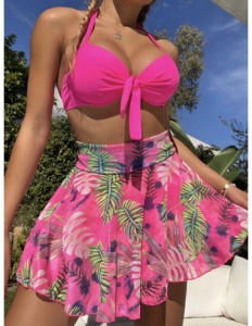 Costum de Baie, Trei Piese, Pretty Pink