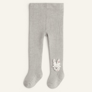 Dres cu Talpa pentru Copii, Gri, cu Iepuras Mic, Bumbac Gros