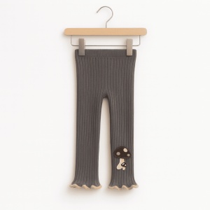 Dres Fara Talpa pentru Copii, Gri Inchis, Model cu Ciupercuta, Bumbac