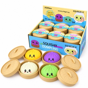 Jucărie Antistres Squishy Dumpling pentru Copii, Culori Aleatorii ,3 ani +