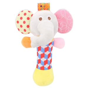 Jucarie Senzoriala Multicolora pentru Bebe, Plus, cu Sunet, Model Elefant