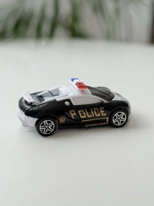 Masinuta 2 in 1, AutoRobot, Plastic, Police, Accesorii Sabii, 14 x 6 cm, 2 ani+ - Img 3