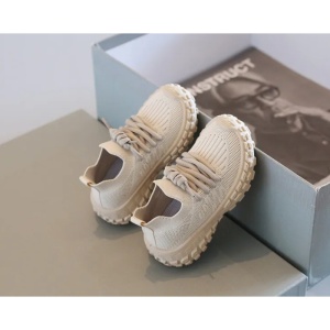 Pantofi Atletici pentru Băieți și Fete, Sneakers Ușori pentru Exterior, Crem