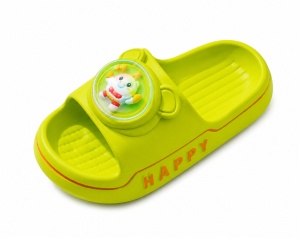 Papuci Copii din Spumă, Verde, Model Ursuleț, Moi, Flexibili și Rezistenți la Apă
