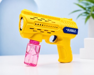 Pistol pentru Baloane de Săpun Model Bubble Ranger Galben, cu Lumini LED, Funcționare pe Baterii - Img 2