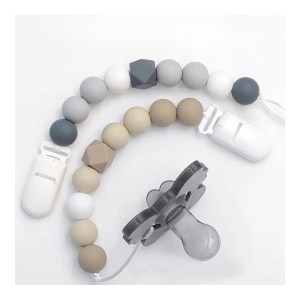 Set 2 Lanturi Pentru Suzeta, cu Bile din Silicon si Clips, 035 - Img 2
