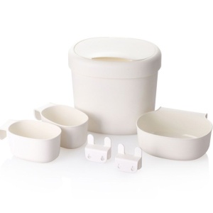 Set 4 Cosuri Depozitare Pentru Masa Infasat, Plastic, Alb