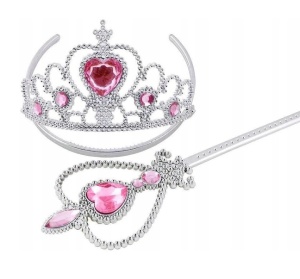 Set accesorii pentru Carnaval Printesa, 7 Piese, Roz - Img 4