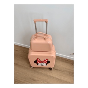 Set Valiza Pentru Calatorii si Geanta, Peach, 42 cm x 23 x 41 cm - Img 2