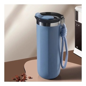 Termos pentru Cafea, cu Maner, Otel Inoxidabil, Albastru, 500 ml