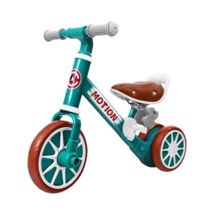 Tricicleta pentru Copii 2 in 1, Transformabila, Verde, Roti Spuma, 2-4 ani