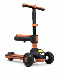Trotineta pentru Copii cu Scaun Reglabil si Luminite Black - Img 2