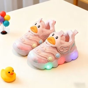 Adidași Copii cu Lumini LED, Model Roz Rățușcă , Talpă Antiderapantă, Confort și Design Modern - Img 3