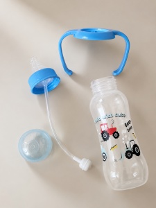 Biberon cu Cioc si Manere, 250ml 6 luni+, Albastru - Img 4