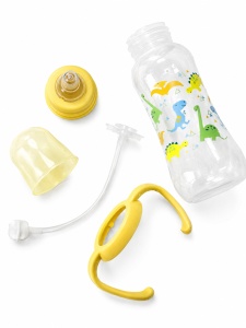 Biberon cu Cioc si Manere, 250ml 6 luni+, Galben - Img 2