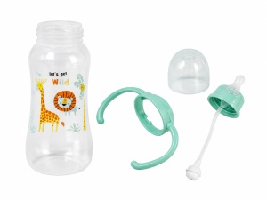 Biberon cu Cioc si Manere, 250ml 6 luni+, Verde - Img 3