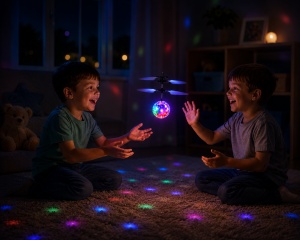 Bila Zburatoare LED cu Infrarosu, Boomerang, USB, Multicolor - Img 5
