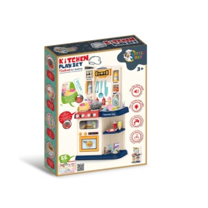 Bucătărie de Jucărie Interactivă "Talented Chef" cu Aburi, Apă Curentă,65 Piese, Albastru – Set Complet pentru Copii, 3ani+ - Img 2