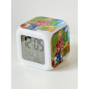 Ceas Cubic pentru Camera Copilului, Multiple Functii, Lumini, Model 13