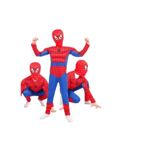 Costum Carnaval Pentru Baieti, SuperErou Paianjen, Salopeta, Poliester, Accesoriu Masca