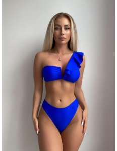 Costum de Baie, Doua Piese, pe Umar, Albastru