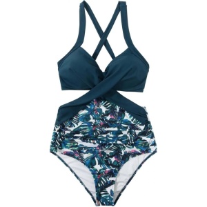 Costum de Baie, Intreg, Decupat, Palmier Vibe - Img 2