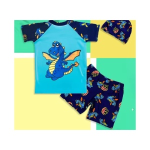 Costum de Baie, Trei Piese, Dragon Blue - Img 2