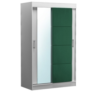 Dormitor Eden Verde cu Dressing și Oglindă 120 cm - Img 2