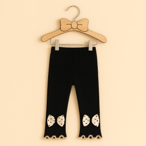 Dres fara Talpa pentru Copii, cu Fundita Saten, Negru, Bumbac Gros