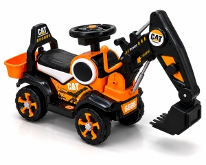 Excavator pentru Copii cu Braț Funcțional, Lumini și Muzică, Mâner Parental, Portocaliu, Roți Antiderapante, 2-7 Ani - Img 2