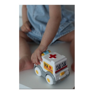 Jucarie Ambulanta Multifunctionala, cu Lumini si Sunete, Plastic, Alba, 19 luni+ - Img 2