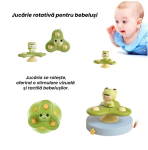 Jucarie Bebelusi cu Ventuza, Broscuta Verde, Plastic - Img 7