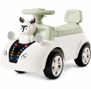 Mașinuță Ride-On pentru Copii 1-3 Ani, cu Lumini LED și Muzică, Model Ren, Verde