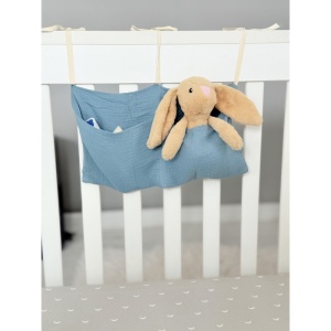 Organizator Patut, Cu 2 Buzunare, Textil, Albastru