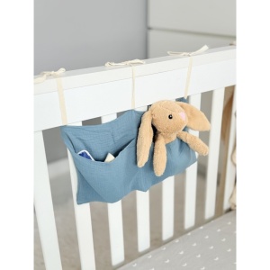 Organizator Patut, Cu 2 Buzunare, Textil, Albastru - Img 2