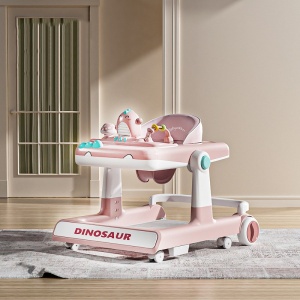 Premergator Reglabil pentru Bebelusi, Roz, Model cu Dinozaur, 6 luni+