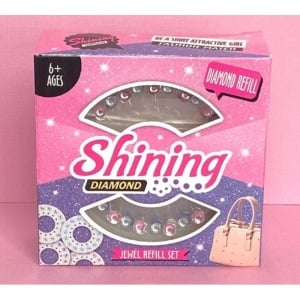 Set 12 Rezerve Strasuri/Cristale Adezive pentru Par sau Make-up Compatibile pentru Aparatul Bling-Bling - Img 2