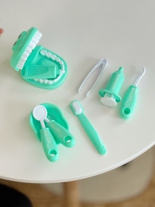 Set de Joaca Medic Dentist, Plastic, 9 piese, Turquoise - Img 5