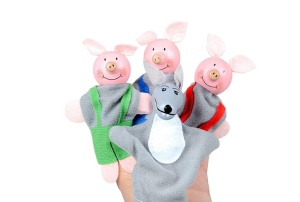 Set Papusi Pentru Degete, Marionete, Personaje Poveste, 6 Piese, Material Textil