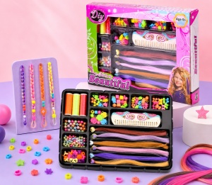Set Pentru Coafat, Cu Aparat Pentru Impletit Parul, 16 Piese, Multicolor - Img 2