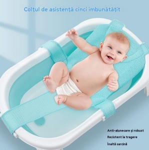 Suport tip Hamac Pentru Cadita Bebelusi, Universal, Textil, Turquoise - Img 3