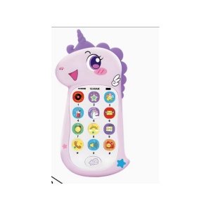 Telefon Interactiv de Jucărie Unicorn/Dinozaur cu Lumini și Sunete, Mov, 2ani+