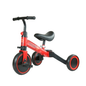 Tricicleta 3 in 1 Pentru Copii, Multifunctionala, Rosu/Negru