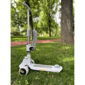 Trotineta 3 In 1 Pentru Copii At Performance, Ghidon Reglabil Pe Inaltime, cu Sezut, Alb cu Gri - Img 3