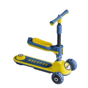 Trotineta pentru Copii cu Scaun Reglabil si Luminite Blue
